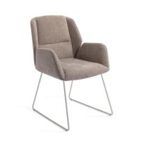 Jesper Home Myoko eetkamerstoel Greystones slide steel - thumbnail