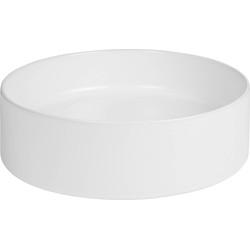 Saqu Now ronde waskom Ø40x12cm keramiek mat wit