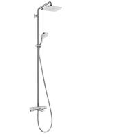 Hansgrohe Croma E showerpipe 280 1jet met badthermostaat, chroom - thumbnail