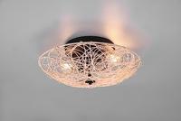 Trio Leuchten Plafondlamp Lovis Ø 40 cm Rotan zwart beige - thumbnail