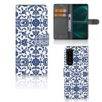 Sony Xperia 5III Hoesje Flower Blue - thumbnail