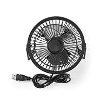 Metalen Miniventilator | Diameter 10 cm | Gevoed over USB | Zwart - thumbnail