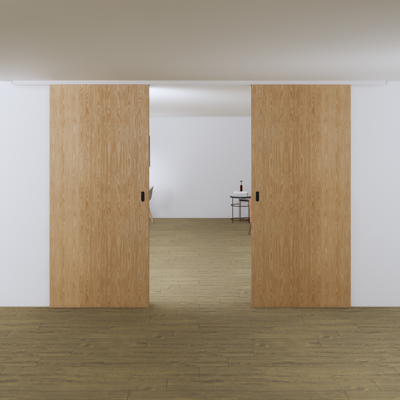 Xperta set 4m rail - Wit - Plafond opbouw - Dubbele deur - opbouw