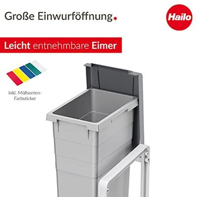 Hailo 0935-302 ProfiLine Öko XL (Expansion Unit) Afvalscheider 38L Grijs