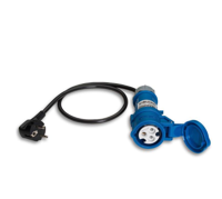 Benning 044143 Meetadapter Randaarde stekker - CEE-Cara-koppeling Blauw - thumbnail