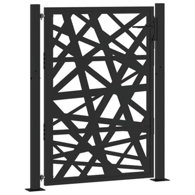 Poort met lichtontwerp 100x125 cm staal zwart
