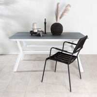 Nohr Tuintafel 'Sauel' Spraystone, 160 x 90cm, kleur Wit - thumbnail