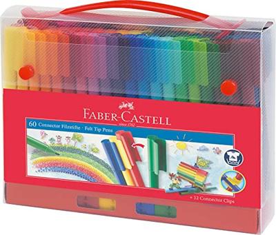 Faber Castell Viltstiften Connector koffer - Viltstiften 60 stuks