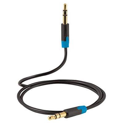 Vivanco 41903 Jackplug Audio Aansluitkabel [1x Jackplug male 3,5 mm - 1x Jackplug male 3,5 mm] 0.60 m Zwart Vergulde steekcontacten