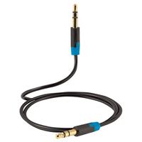 Vivanco 41903 Jackplug Audio Aansluitkabel [1x Jackplug male 3,5 mm - 1x Jackplug male 3,5 mm] 0.60 m Zwart Vergulde steekcontacten - thumbnail