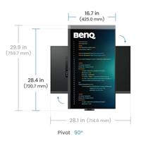 BenQ RD320UA 32” 4K 3840 x 2160 Programmeermonitor met 2000:1 contrastratio, Nano Matte Panel, MoonHalo, 90W USB-C, Codeermodi, Night Hours Protection, Ergonomische standaard en Eye Care-technologie - thumbnail
