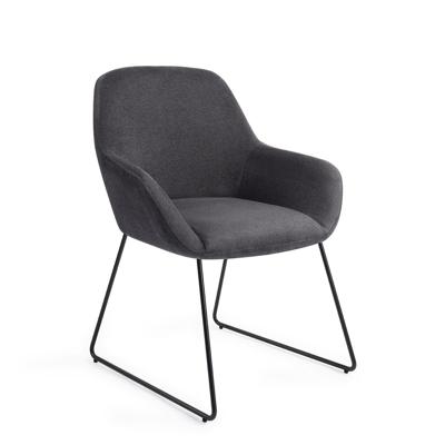 Jesper Home Eetkamerstoel 'Kushi' Slide Black, kleur Black-Out