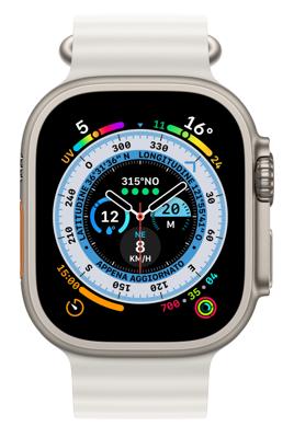 Refurbished Apple Watch Ultra 1 49 mm Ocean Wit Gebruikt