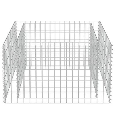 VidaXL Gabion plantenbak verhoogd 90x90x50 cm gegalvaniseerd staal