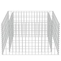 Gabion plantenbak verhoogd 90x90x50 cm gegalvaniseerd staal - thumbnail