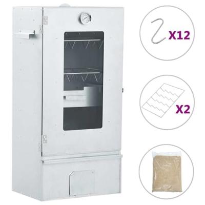 VidaXL Bbq-rookoven met 1 kg houtsnippers 44,5x29x83 cm VidaXL Bbq-rookoven met 1 kg houtsnippers 44,5x29x83 cm