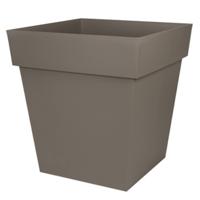 EDA Toscaanse vierkante bloempot - 32 x 32 x H 32 cm - 22 L - Taupe - thumbnail