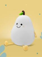 Oplaadbaar nachtlampje peer wit - thumbnail