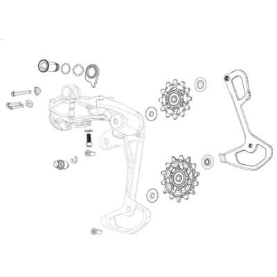 Sram Derad xx/xxsl eagle t axs cage lock m/veer