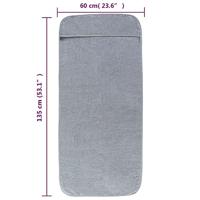 VidaXL Strandhanddoeken 6 st 400 g/m² 60x135 cm stof grijs - thumbnail