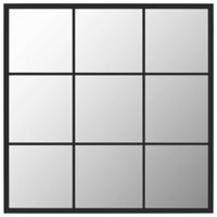 VidaXL Wandspiegel 60x60 cm metaal zwart - thumbnail