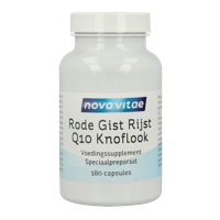 Nova Vitae Rode gist rijst + Q10 + knoflook 180 Vegetarische capsules - thumbnail