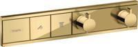 Hansgrohe RainSelect thermostaat inbouw voor 2 functies, Polished Gold Optic - thumbnail