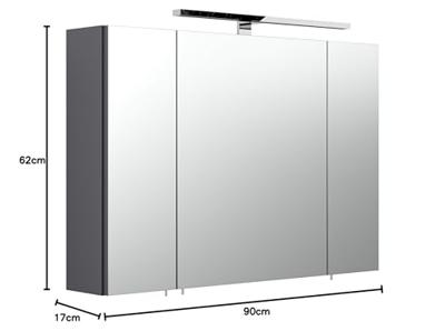 Spiegelkast Rick Antraciet Spiegelkast Rick Antraciet