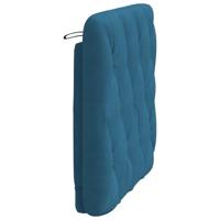 Hoofdbordkussen 90 cm fluweel blauw - thumbnail