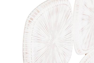 Wanddecoratie Home ESPRIT Wit Modern Verouderde afwerking 89 x 2,5 x 89 cm