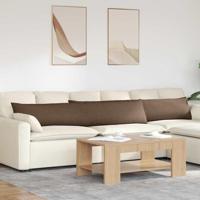 VidaXL Sofa kussens 2 pcs bruin 200 x 40 cm stof - thumbnail