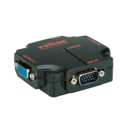 ROLINE VGA videosplitter, hoge resolutie, 450 MHz, 2-voudig ROLINE VGA videosplitter, hoge resolutie, 450 MHz, 2-voudig