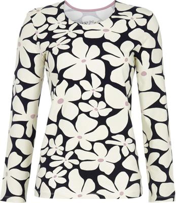 Nachtblauw pyjamashirt bloemen Ringella Nachtblauw pyjamashirt bloemen Ringella