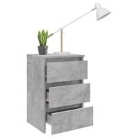 VidaXL Nachtkastje 40x35x62,5 cm bewerkt hout betongrijs - thumbnail