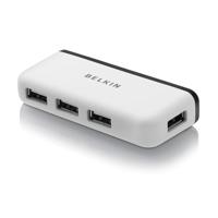 Belkin F4U021Bt Travel Hub, 4-poorts, zwart/wit - thumbnail