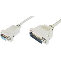 DIGITUS Parallelle printerkabel - D-Sub 25 naar D-Sub 9 - Mannelijk naar vrouwelijk - 3,0m aansluitkabel - Beige - thumbnail