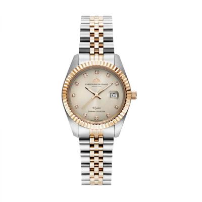 Christophe Duchamp Diamond Elysees CD7201-1 dames Horloge 33mm 5ATM