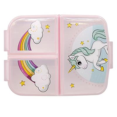 Lunchtrommel met Bestekvak Stor Unicorn Rainbow (6,7 x 16,5 x 19,5 cm)