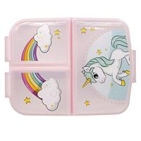 Lunchtrommel met Bestekvak Stor Unicorn Rainbow (6,7 x 16,5 x 19,5 cm) - thumbnail