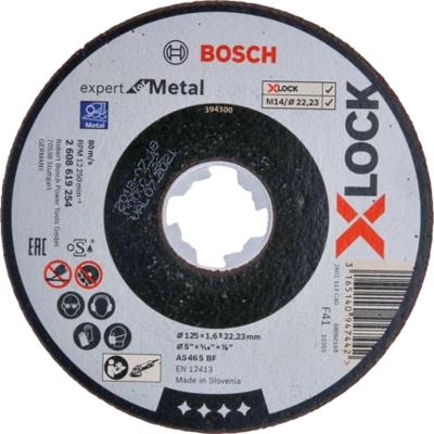 Bosch Accessories Bosch Power Tools 2608619254 Doorslijpschijf recht 125 mm 1 stuk(s) Metaal Bosch Accessories Bosch Power Tools 2608619254 Doorslijpschijf recht 125 mm 1 stuk(s) Metaal