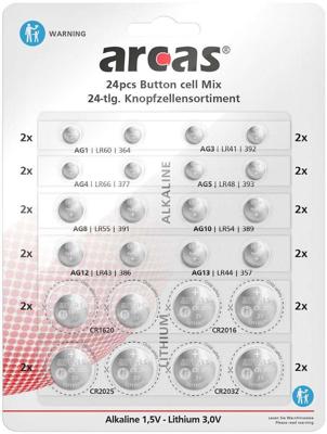 Camelion button cell set alkaline ag + lithium cr