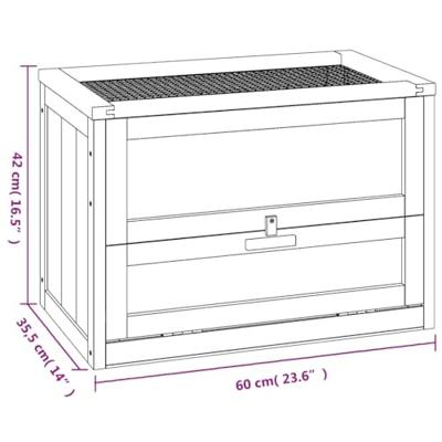 VidaXL Hamsterkooi 60x35,5x42 cm massief vurenhout VidaXL Hamsterkooi 60x35,5x42 cm massief vurenhout