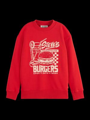 Regular-Fit Artwork Crewneck Medium Red