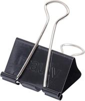 Papierklem MAUL foldback 215 13mm zwart 12 stuks - thumbnail