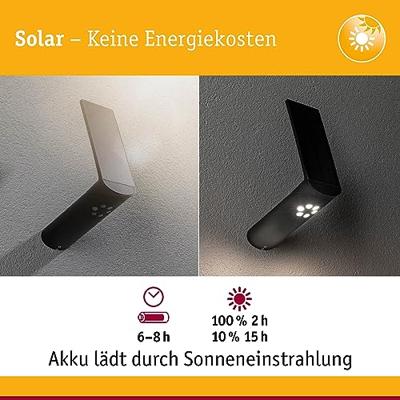 Paulmann 94260 Ilias Wandlamp op zonne-energie met bewegingsmelder Energielabel: A (A - G) 1.20 W Warmwit Antraciet Paulmann 94260 Ilias Wandlamp op zonne-energie met bewegingsmelder Energielabel: A (A - G) 1.20 W Warmwit Antraciet
