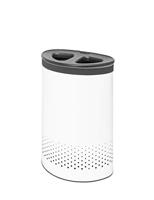 Brabantia wasbox 55 liter met kunststof deksel white - thumbnail