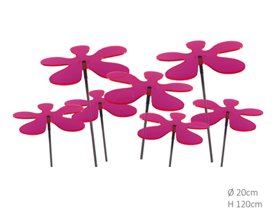 7 stuks! Zonnevangers Lotta Rood-Roze (kleur fuchsia) 120 cm Cazador Del Sol - Cazador del sol