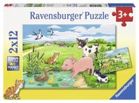 Ravensburger - jonge dieren op het platteland 2x12 stuks - thumbnail