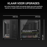 Corsair AIR 5400 RS-R ARGB Midi-tower PC-behuizing Zwart - thumbnail