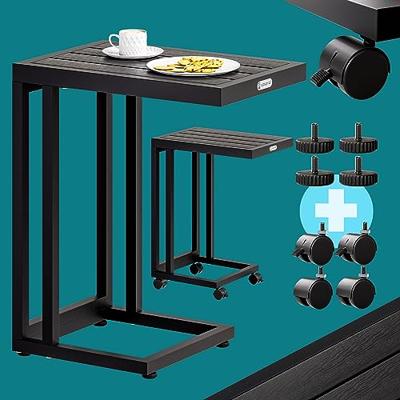 Bijzettafel zwart WPC 65.5x50x40cm